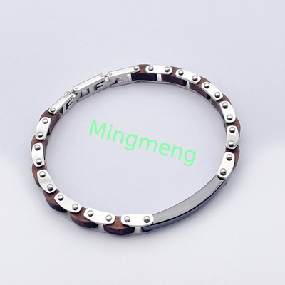 Jeu de mode en acier inoxydable bijoux bracelet en acier titane pour homme