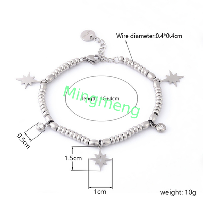 Bracelet de femme en acier inoxydable avec une niche et un tempérament à la mode