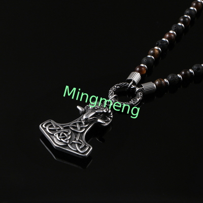 Halloween Punk Ram Casting Mode Pendentif Tendance Collier explosif à perles Collier accrocheur Tag Boyfriend Style