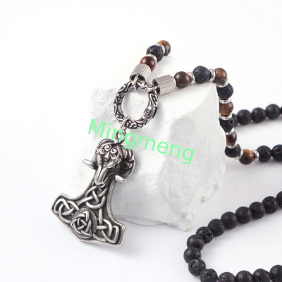Halloween Punk Ram Casting Mode Pendentif Tendance Collier explosif à perles Collier accrocheur Tag Boyfriend Style
