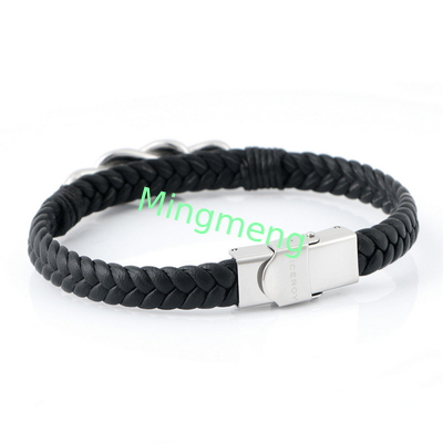 Bracelet pour homme en cuir explosif à boucle magnétique, accessoire de bracelet simple