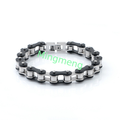 Bracelet en acier inoxydable pour homme de type chaîne de vélo