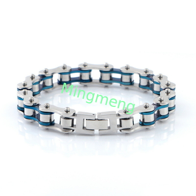 Bracelet en acier inoxydable pour homme de type chaîne de vélo