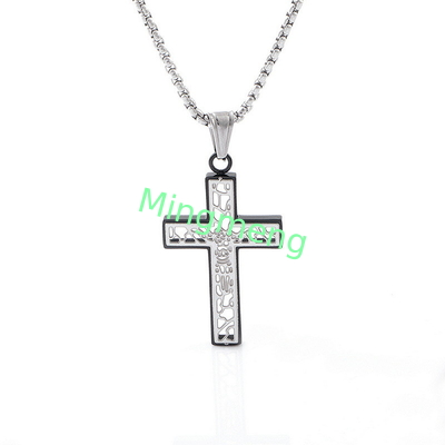 Nouveau collier en croix creuse pour homme, accessoires à la mode, simples et exquis en gros