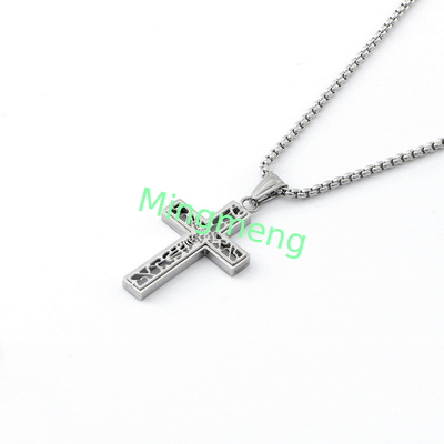 Nouveau collier en croix creuse pour homme, accessoires à la mode, simples et exquis en gros