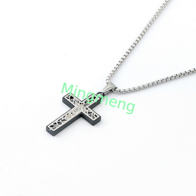 Nouveau collier en croix creuse pour homme, accessoires à la mode, simples et exquis en gros