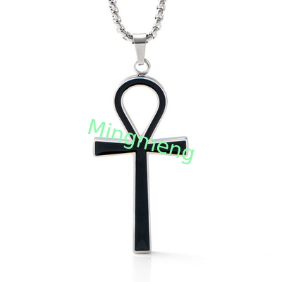 Collier de pendentif croisé original pour hommes avancé, minimaliste, à la mode et de niche
