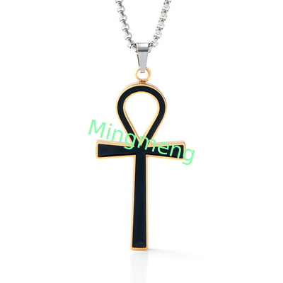 Collier de pendentif croisé original pour hommes avancé, minimaliste, à la mode et de niche