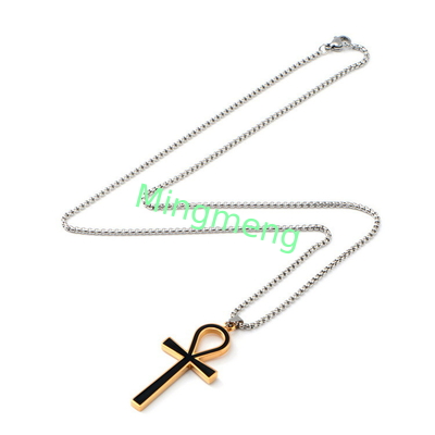 Collier de pendentif croisé original pour hommes avancé, minimaliste, à la mode et de niche