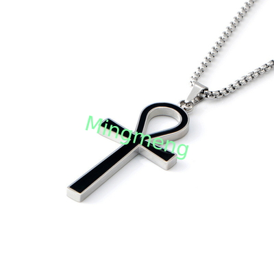 Collier de pendentif croisé original pour hommes avancé, minimaliste, à la mode et de niche