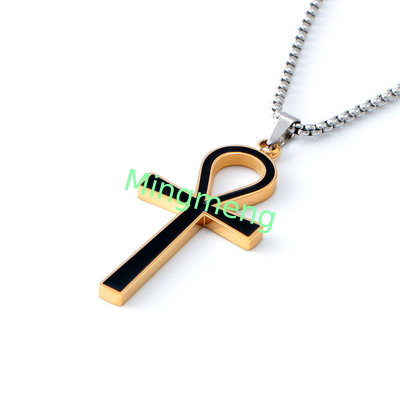Collier de pendentif croisé original pour hommes avancé, minimaliste, à la mode et de niche
