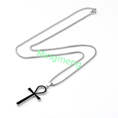 Collier de pendentif croisé original pour hommes avancé, minimaliste, à la mode et de niche