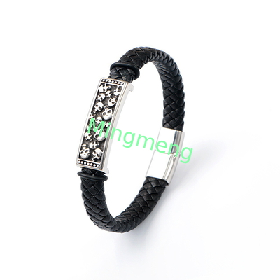 Exprimez votre individualité avec notre bracelet à crâne en acier inoxydable résistant à la corrosion et fort