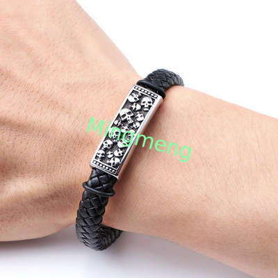 Exprimez votre individualité avec notre bracelet à crâne en acier inoxydable résistant à la corrosion et fort