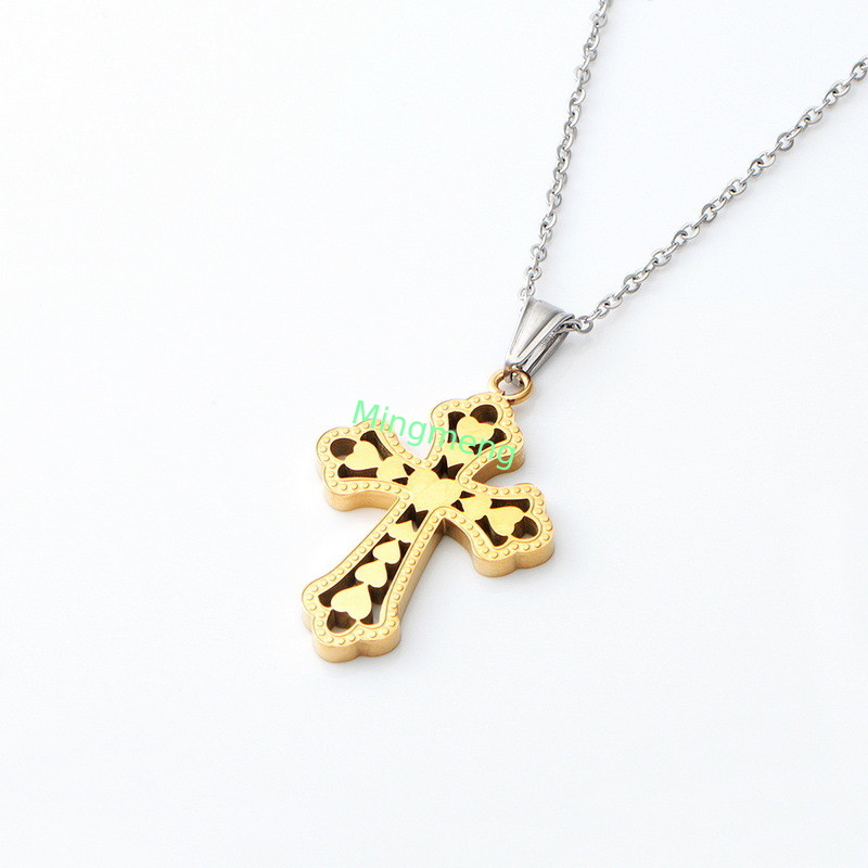 Collier en acier inoxydable de mode pour femmes Collier en acier titane
