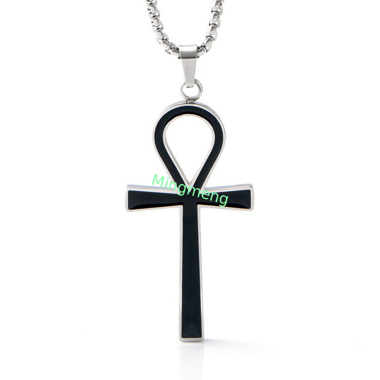 Collier de pendentif croisé original pour hommes avancé, minimaliste, à la mode et de niche